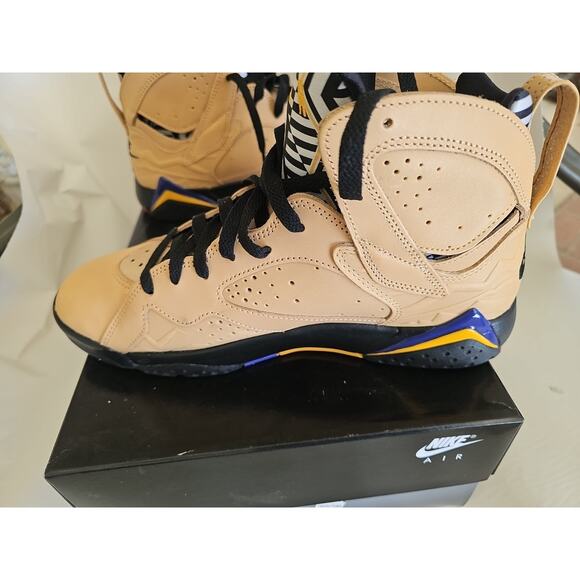 Nike Air Jordan 7 Retro Se Vachetta Tan Brown-Black-Taxi Sz 10 [DZ4729-200] - Picture 6 of 10